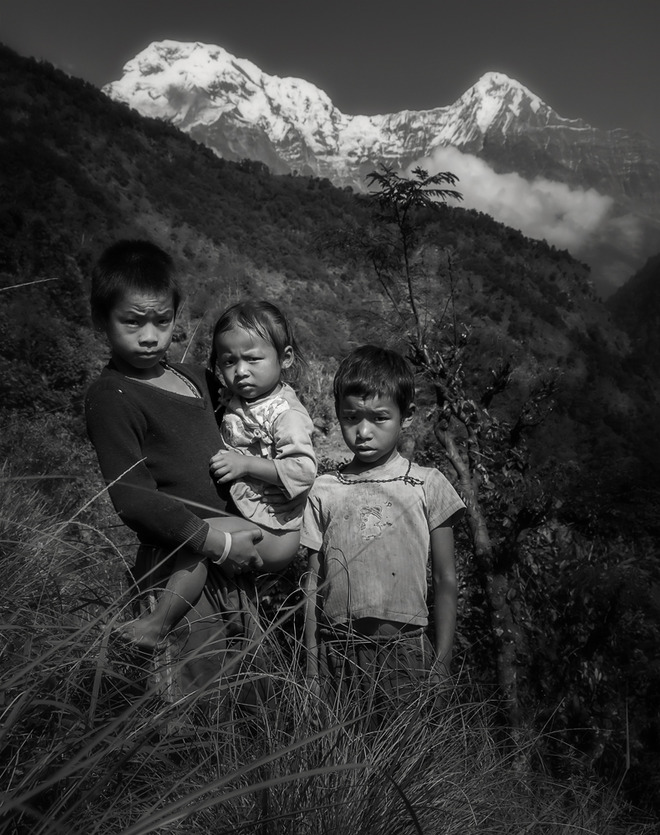 Dzieci g&oacute;r-Nepal