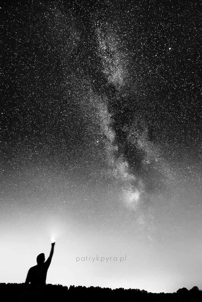 Milky Way in black and white