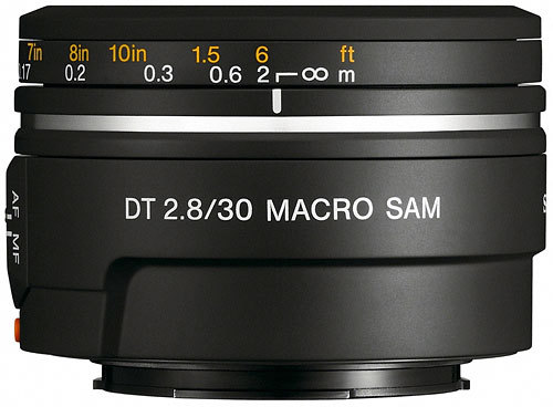 Sony DT 30mm f 2,8 SAM Macro Smooth Autofocus Motor obiektyw stałoogniskowy makroobiektyw