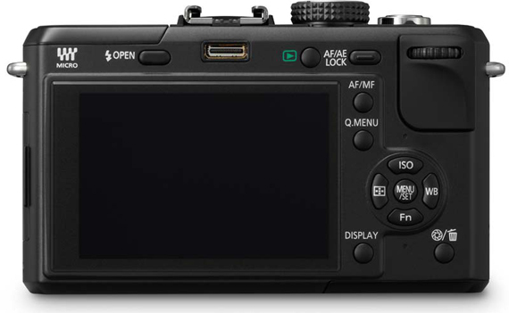 Panasonic Lumix DMC-GF1 system Mikro Cztery Trzecie 12,1-megapikselowa matryca film rozdzielczość 720p 3-calowy ekran LCD autofokus Olympus E-P1