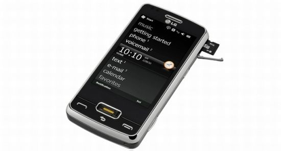 komórka projektor LG eXpo GW820 smartphone dlp