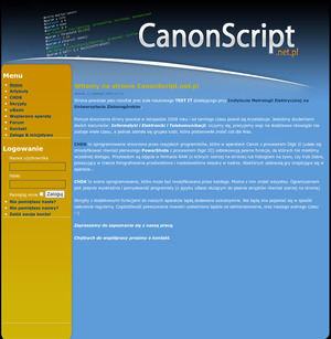 Nowy serwis studencki o skryptach dla kompaktów Canona - Instytutu Metrologii Elektrycznej Uniwersytetu Zielonogórskiego wspiera Canon Hack Development Kit