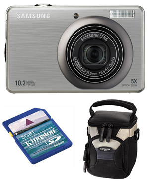 Samsung PL60 Srebrny + Secure Digital 2GB Kingston + Samsonite torba Korsika 60H 