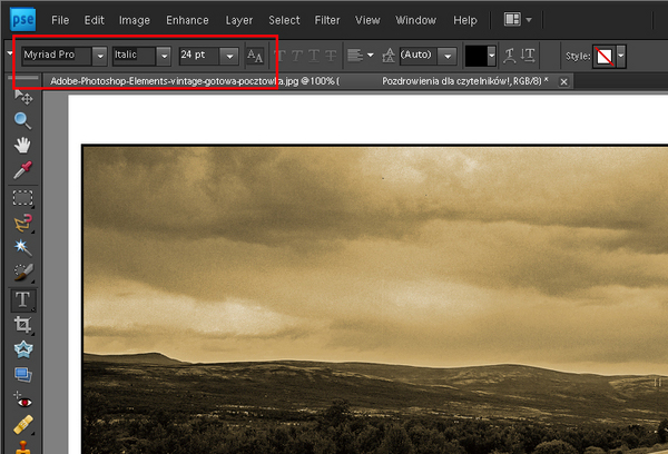 Adobe Photoshop Elements 9 Tworzenie pocztówki