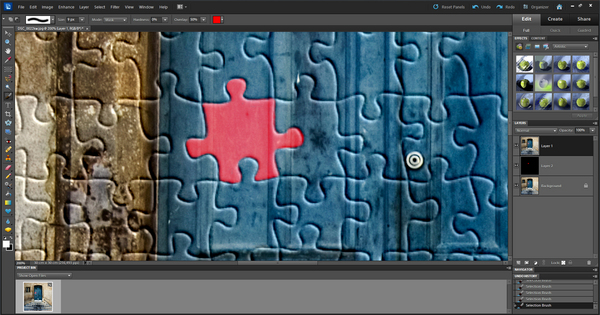 Adobe Photoshop Elements 10 puzzle
