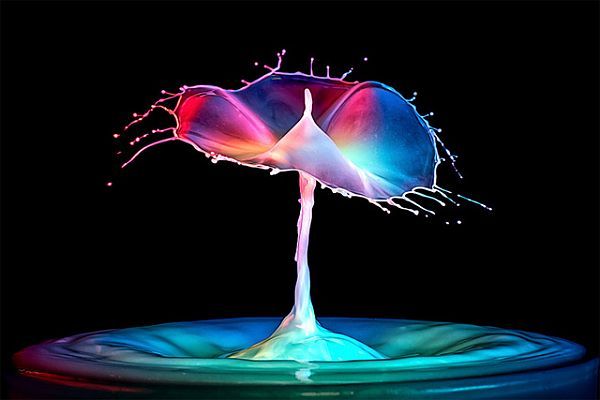 Markus Reugels krople wody high-speed photography ultra krótki czas naświetlania woda Arduino liquid art