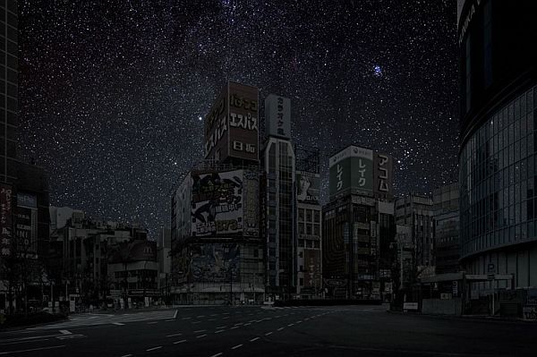 Thierry Cohen Darkened Cities nocne niebo panorama nieba nocna panorama miasta skyline 