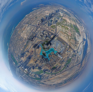 Panorama fotograficzna z najwyższego budynku świata