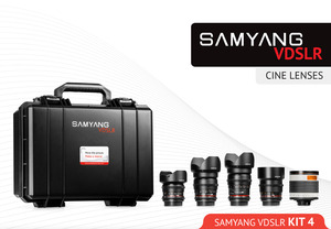 Obiektywy Samyang V-DSLR w zestawach z walizkami