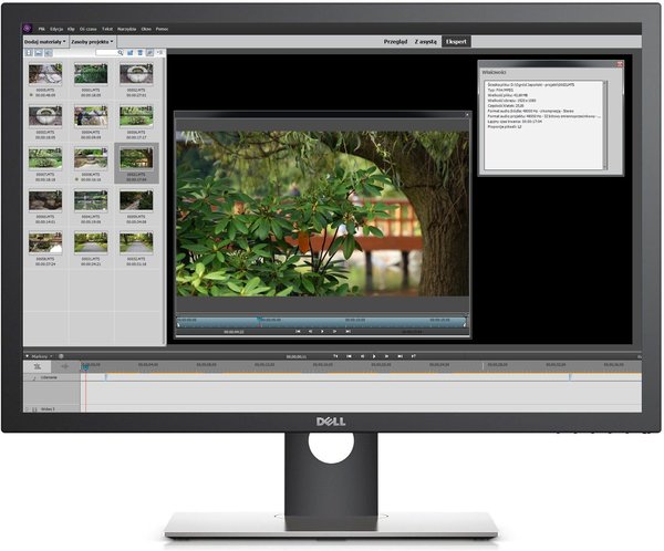 Dell UltraSharp UP3017 edycja wideo montaż wideo poradnik cykl filmowanie Adobe Premiere Elements Pro podstawy montażu Montuj filmy z Dellem