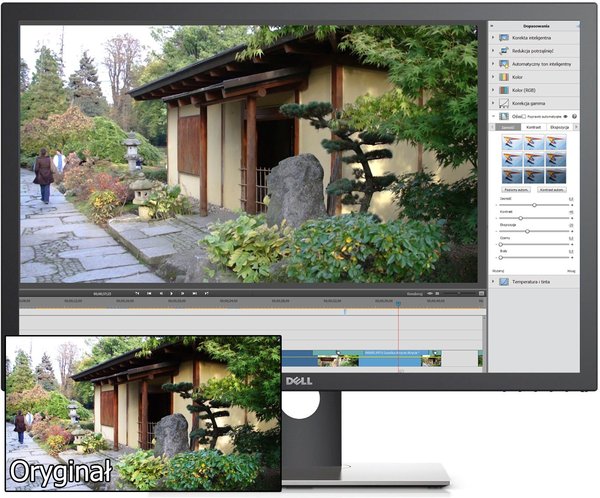 Dell UltraSharp UP3017 edycja wideo montaż wideo poradnik cykl filmowanie Adobe Premiere Elements Pro korekta kolorystyki efekty specjalne Montuj filmy z Dellem