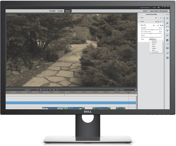 Dell UltraSharp UP3017 edycja wideo montaż wideo poradnik cykl filmowanie Adobe Premiere Elements Pro korekta kolorystyki efekty specjalne Montuj filmy z Dellem