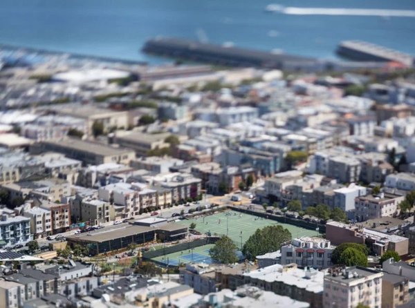 San Francisco efekt tilt-shift James D. Lee zdjęcia krajobrazowe miejski pejzaż miniatura makieta pokłon