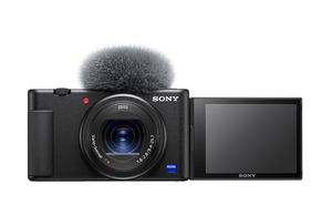 Aparat Sony ZV-1 i miniaturowa kamera 4K Handycam FDR-AX43 dla wideoblogerów
