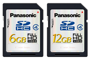 Nowe karty pamięci flash Panasonic SDHC 6 GB i 12 GB