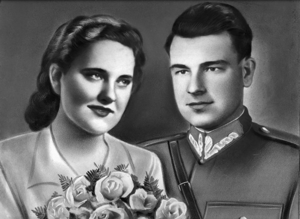 Fotografia ślubna Jana i Zofii Stańczyk&oacute;w z 1950