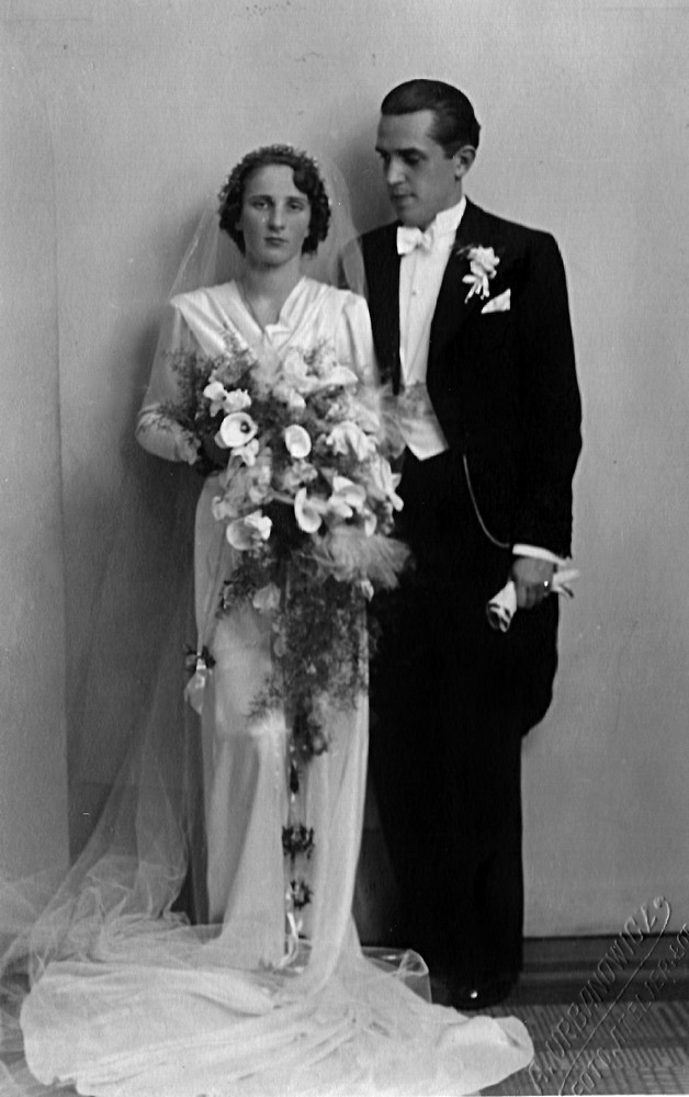 zdjęcie ślubne Ł&oacute;dź 19 października 1937 r