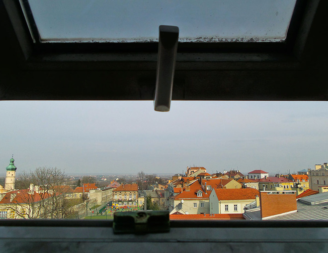 Widok z okna synagogi w Jarosławiu