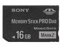 16GB na karcie Memory Stick PRO Duo