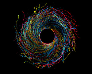 Zdjęcia czarnej dziury z rozpryskanych farb, czyli Fabian Oefner i jego Black Hole
