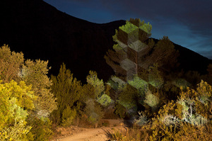 Niebanalne projekcje świetlne w krajobrazie na zdjęciach Javiera Riery