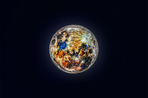 Srebrny Glob w rzeczywistości mieni się kolorami - zobacz niezwykłą fotografię Księżyca