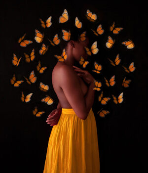 Urzekające portrety inspirowane delikatnością motylich skrzydeł