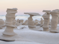 Fotografie nieziemskich rzeźb z piasku