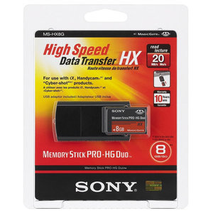 Karty pamięci: Sony Memory Stick PRO-HG Duo? HX